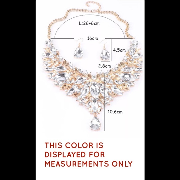 ✨Colorful Rhinestone Crystal Necklace Jewelry Set✨ - Picture 7 of 9